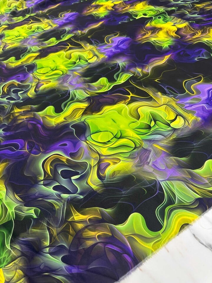 Desenli Krep Kumaş Elbise Etek Gömlek Şalvar