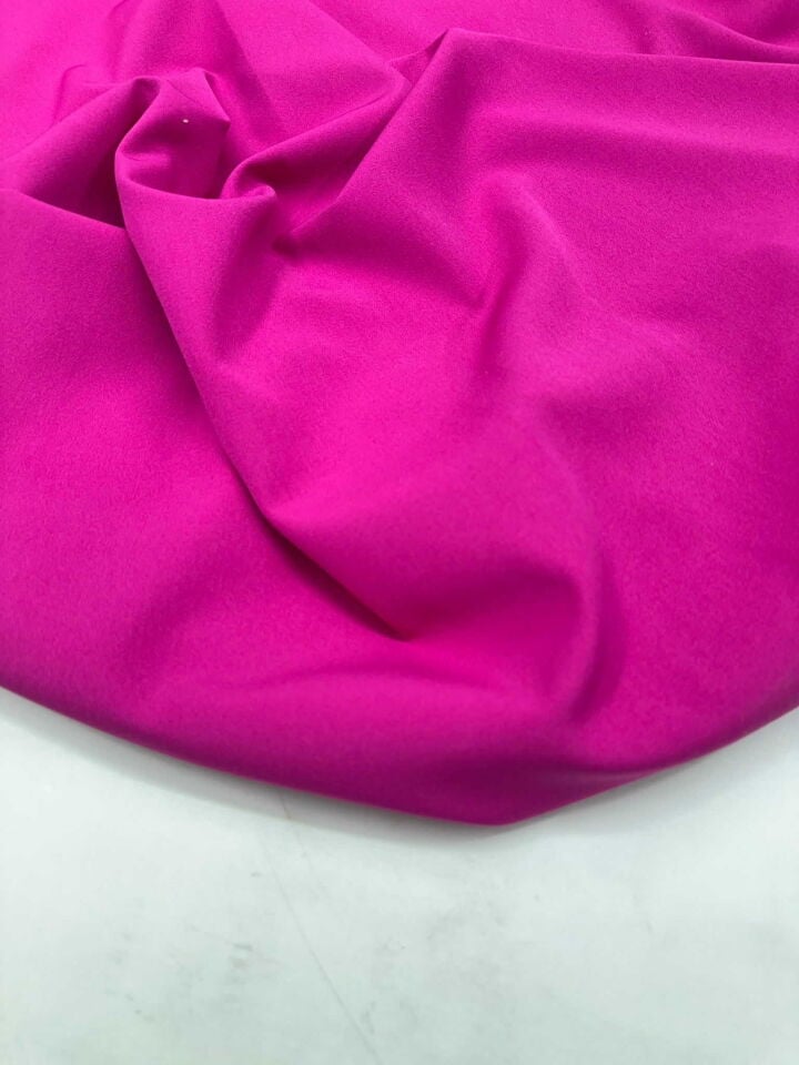 Fuşya Renk Likralı Dabıl Kumaş Yumuşak Dökümlü