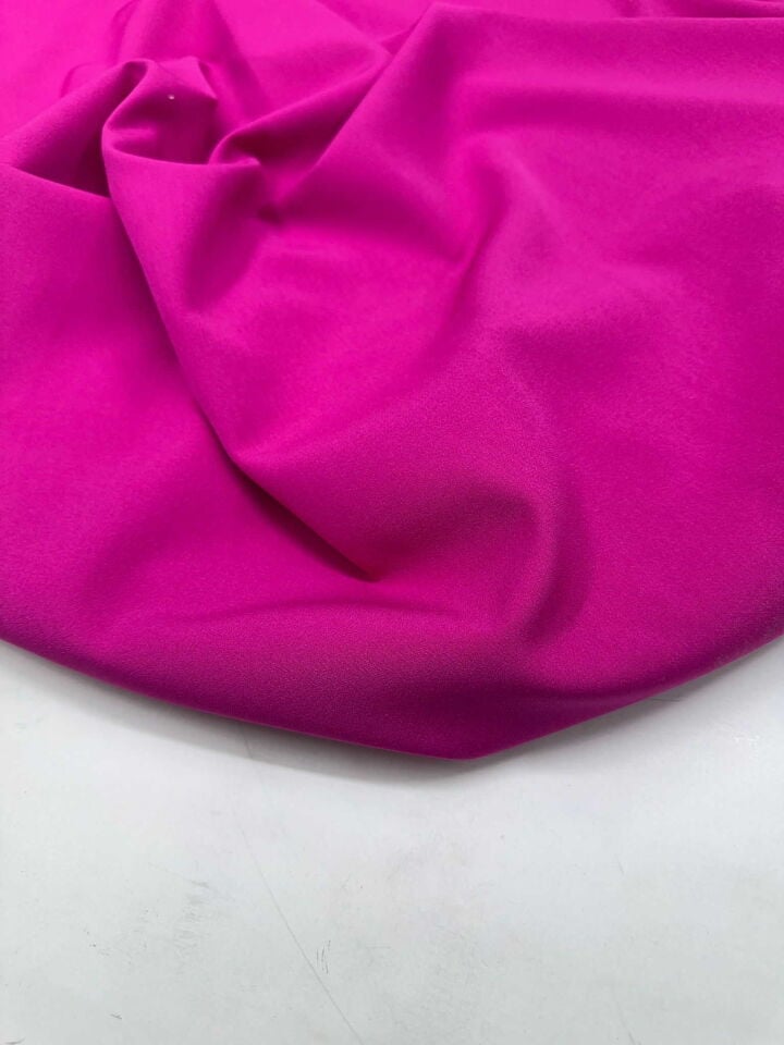 Fuşya Renk Likralı Dabıl Kumaş Yumuşak Dökümlü