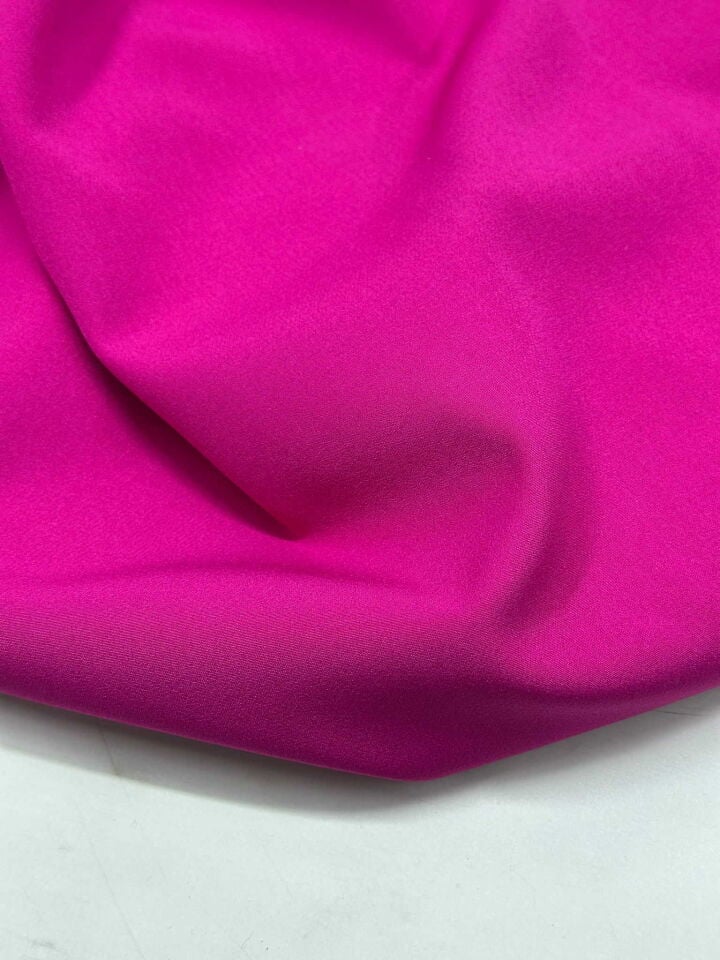 Fuşya Renk Likralı Dabıl Kumaş Yumuşak Dökümlü