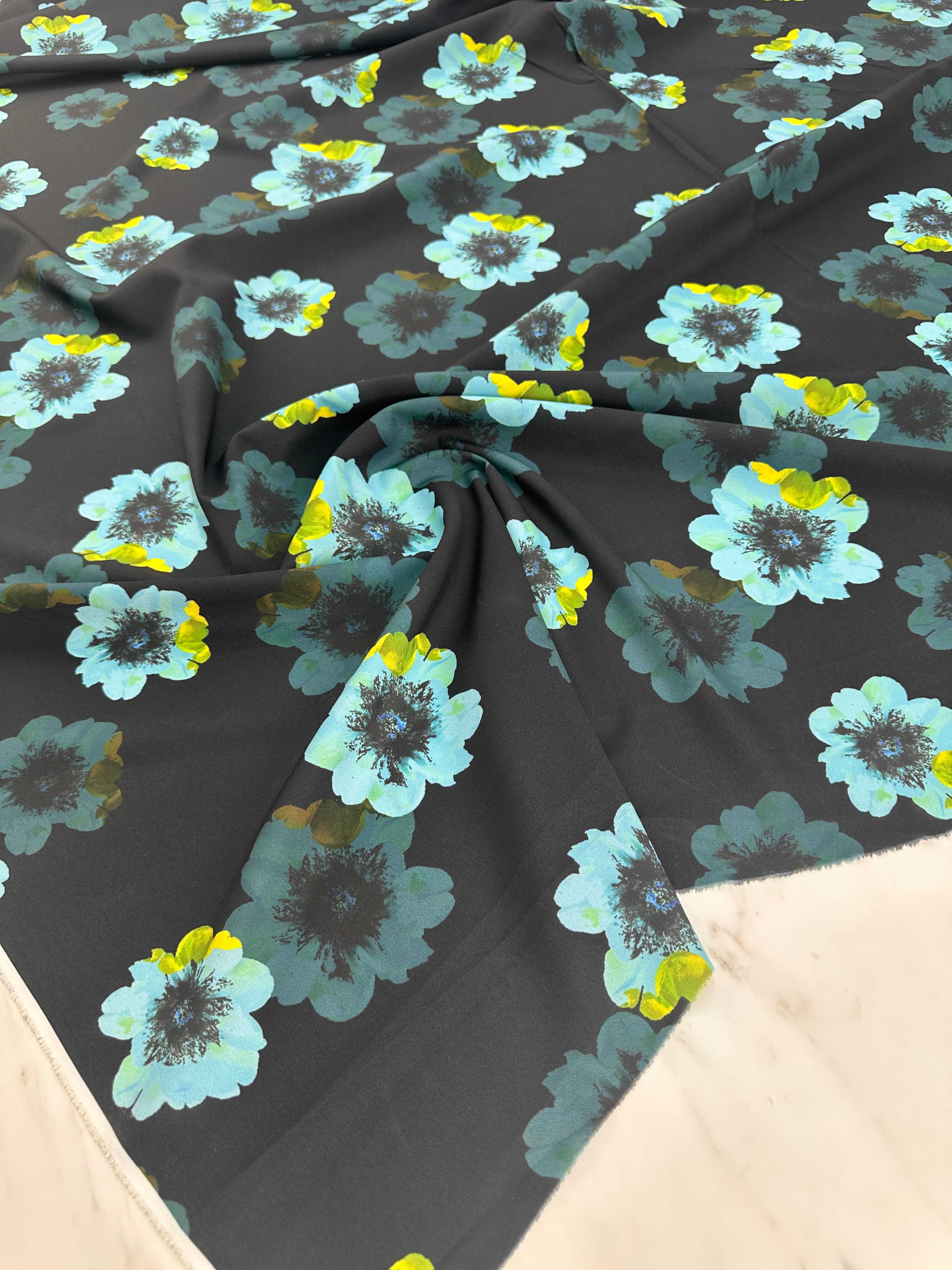 Desenli Krep Kumaş Elbise Etek Gömlek Şalvar