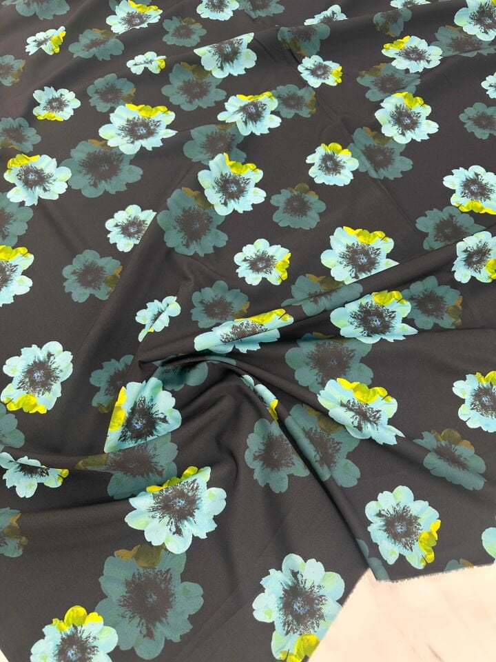 Desenli Krep Kumaş Elbise Etek Gömlek Şalvar