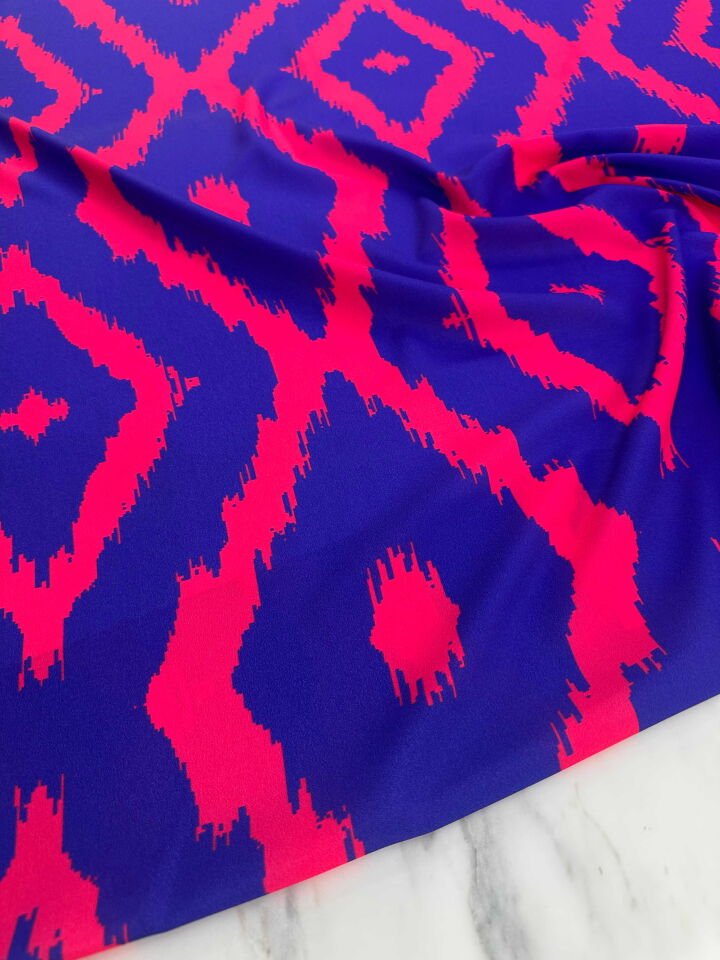 Desenli Krep Kumaş Elbise Etek Gömlek Şalvar