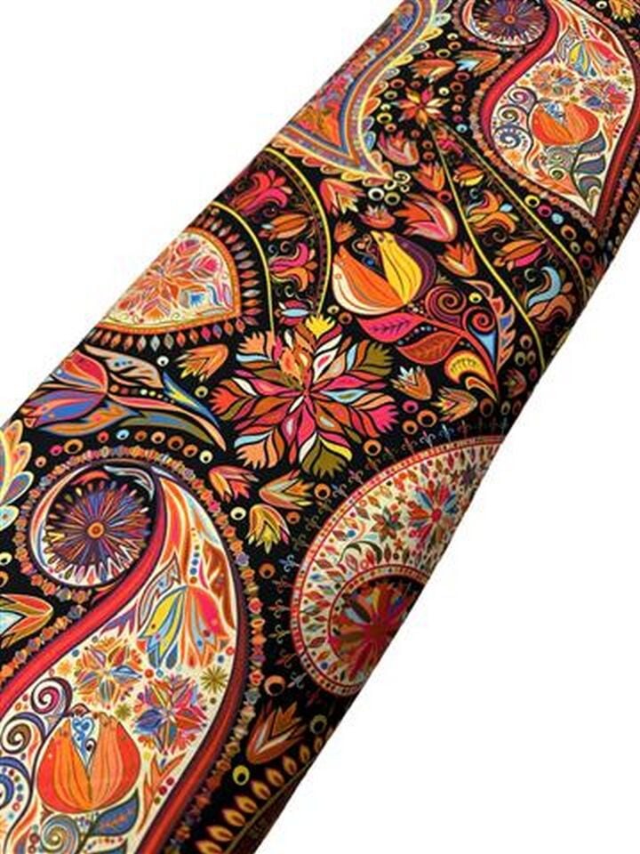 Özbek Desen Elbiselik Gömleklik Krep Kumaş