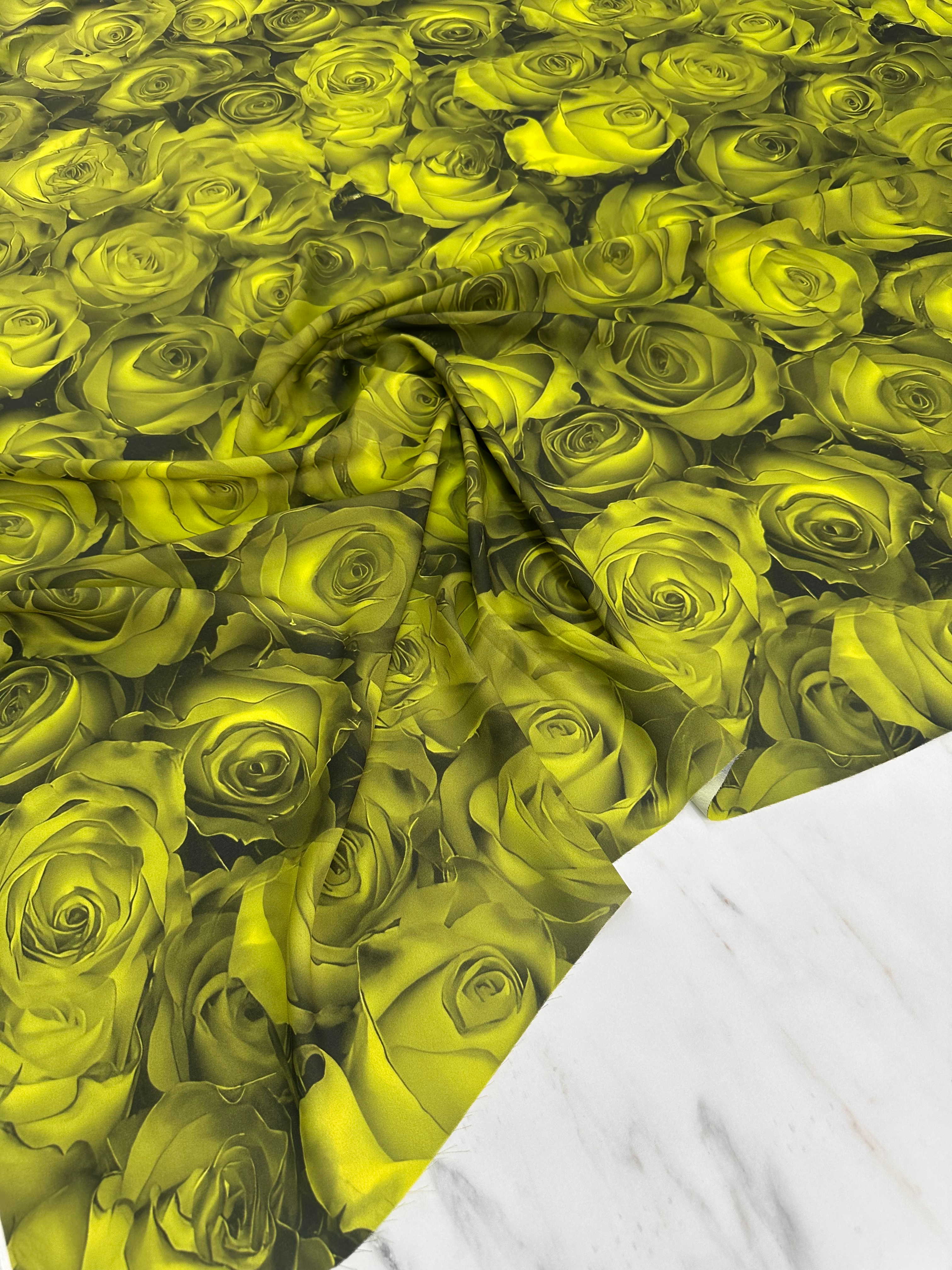 Desenli Krep Kumaş Elbise Etek Gömlek Şalvar