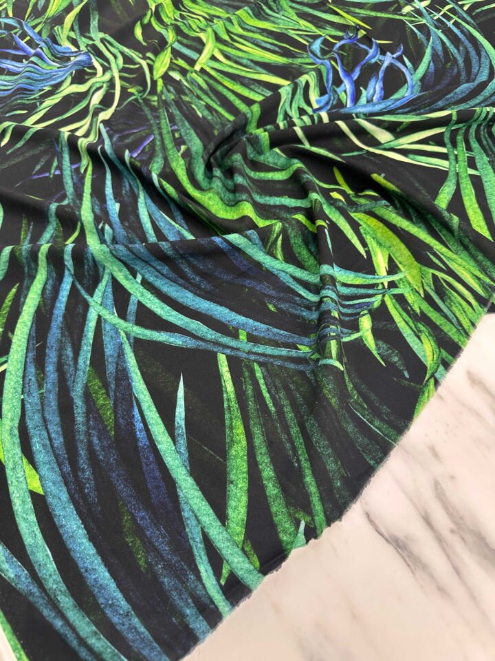 Desenli Krep Kumaş Elbise Etek Gömlek Şalvar