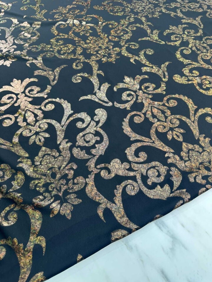 Fantazi Varak Kablama Hologram Krep Kumaş Yumuşak