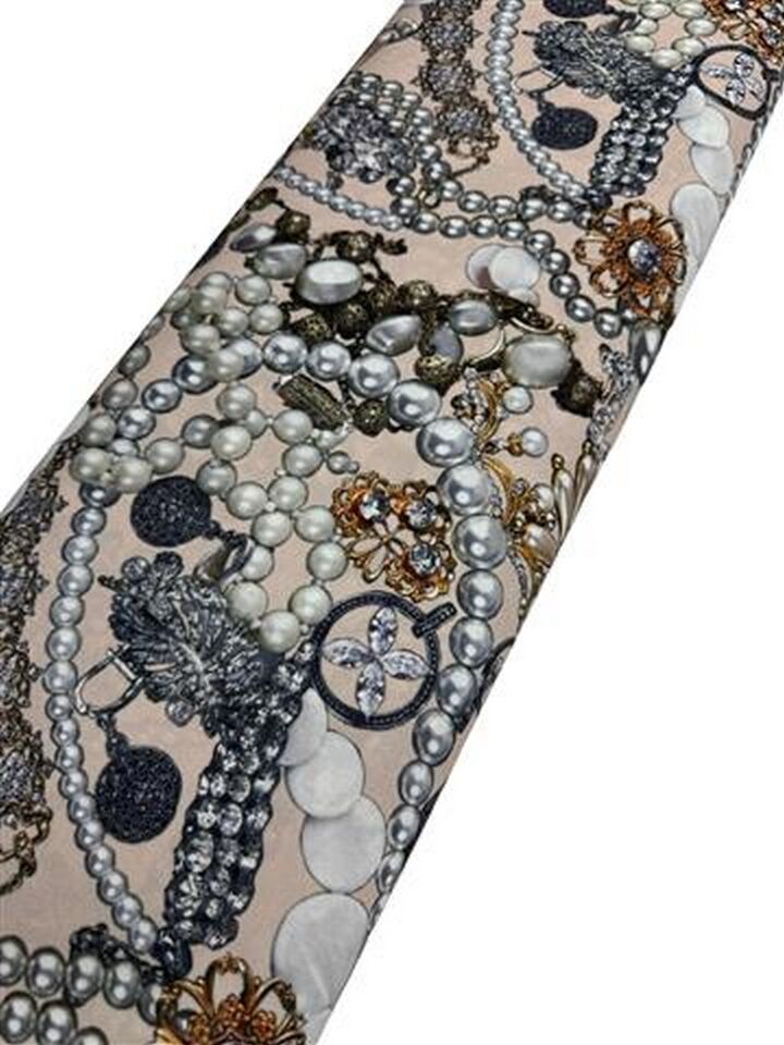 İnci Desen Elbiselik Gömleklik Krep Kumaş