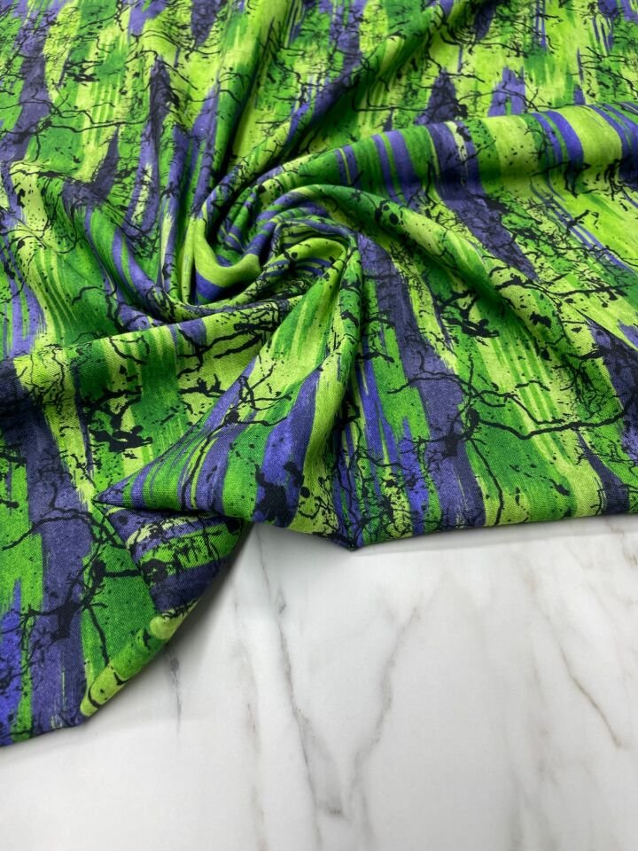 Kilim Desen Elbiselik Keten Kumaş