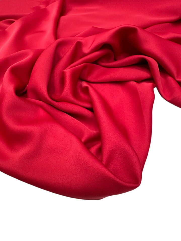 Kırmızı Elbiselik Safira Kumaş