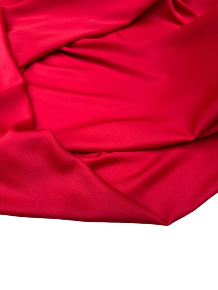 Kırmızı Elbiselik Safira Kumaş