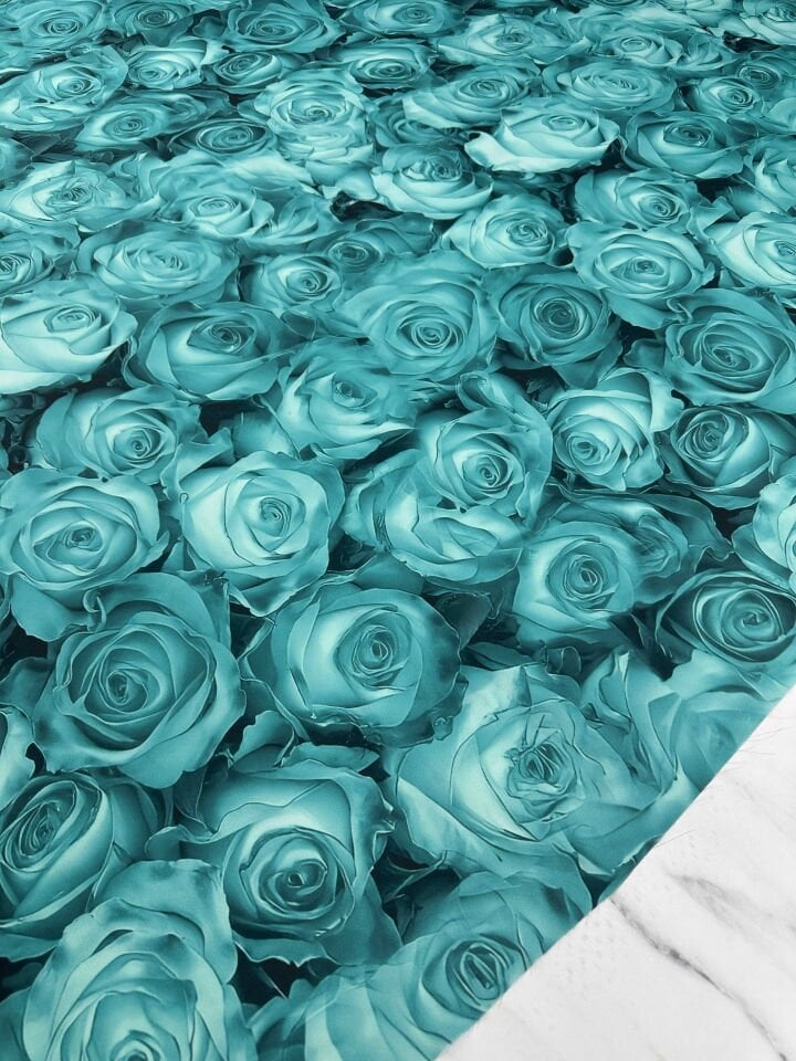 Desenli Krep Kumaş Elbise Etek Gömlek Şalvar