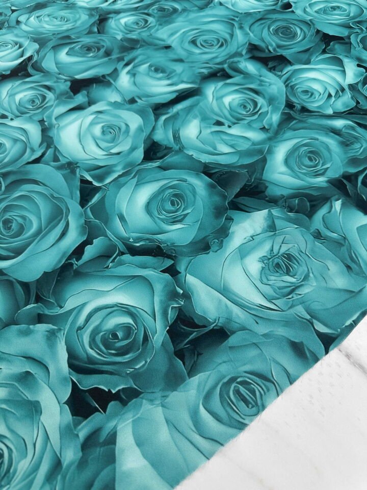 Desenli Krep Kumaş Elbise Etek Gömlek Şalvar