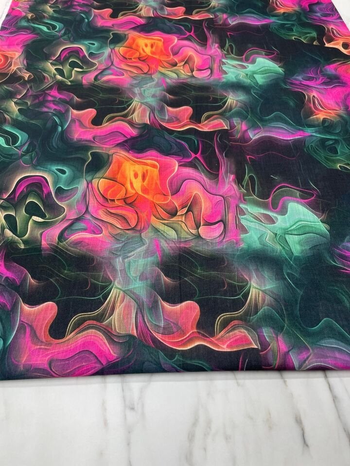 Mermer Desen Elbiselik Pantolonluk Keten Kumaş