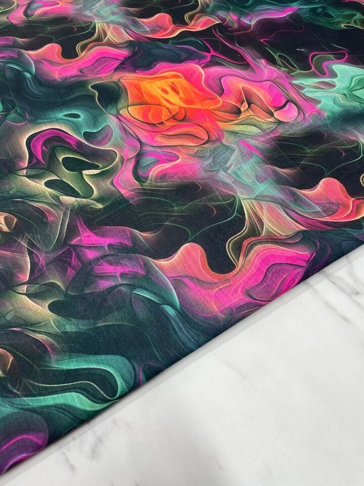 Mermer Desen Elbiselik Pantolonluk Keten Kumaş