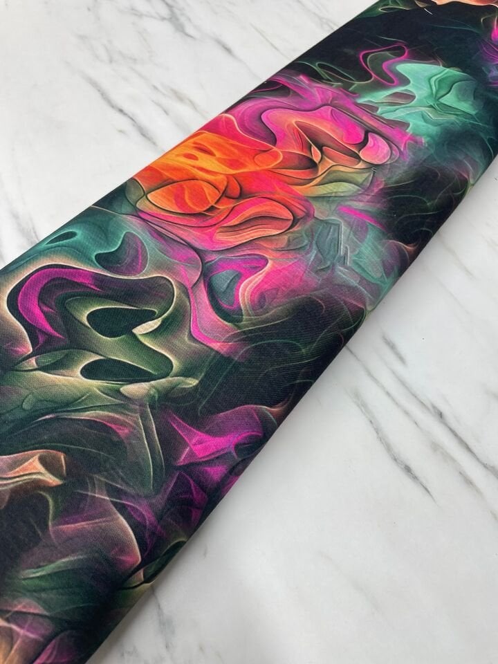 Mermer Desen Elbiselik Pantolonluk Keten Kumaş