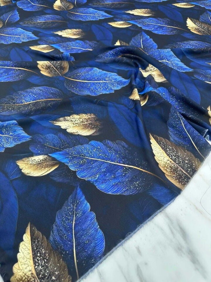 Dijital Baskı Krep Kumaş Yumuşak Dökümlü Kırışmaz