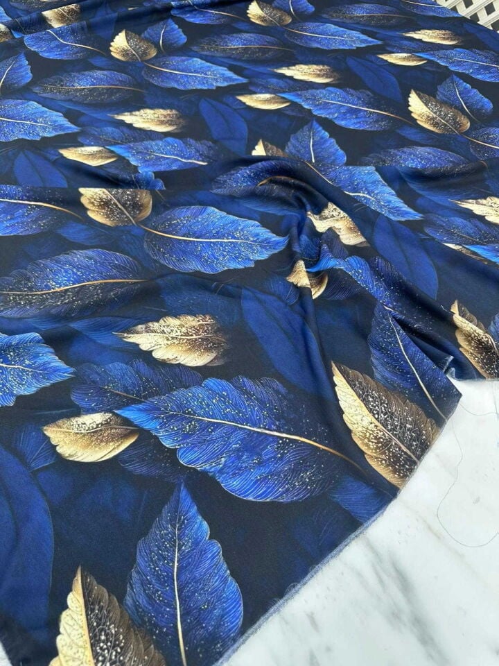 Dijital Baskı Krep Kumaş Yumuşak Dökümlü Kırışmaz