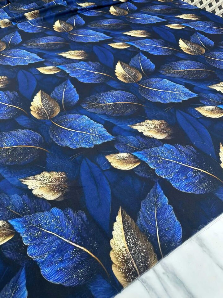 Dijital Baskı Krep Kumaş Yumuşak Dökümlü Kırışmaz