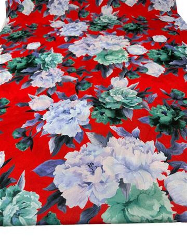 Çiçek Desen Elbiselik Gömleklik Krep Kumaş