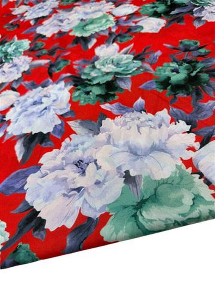 Çiçek Desen Elbiselik Gömleklik Krep Kumaş