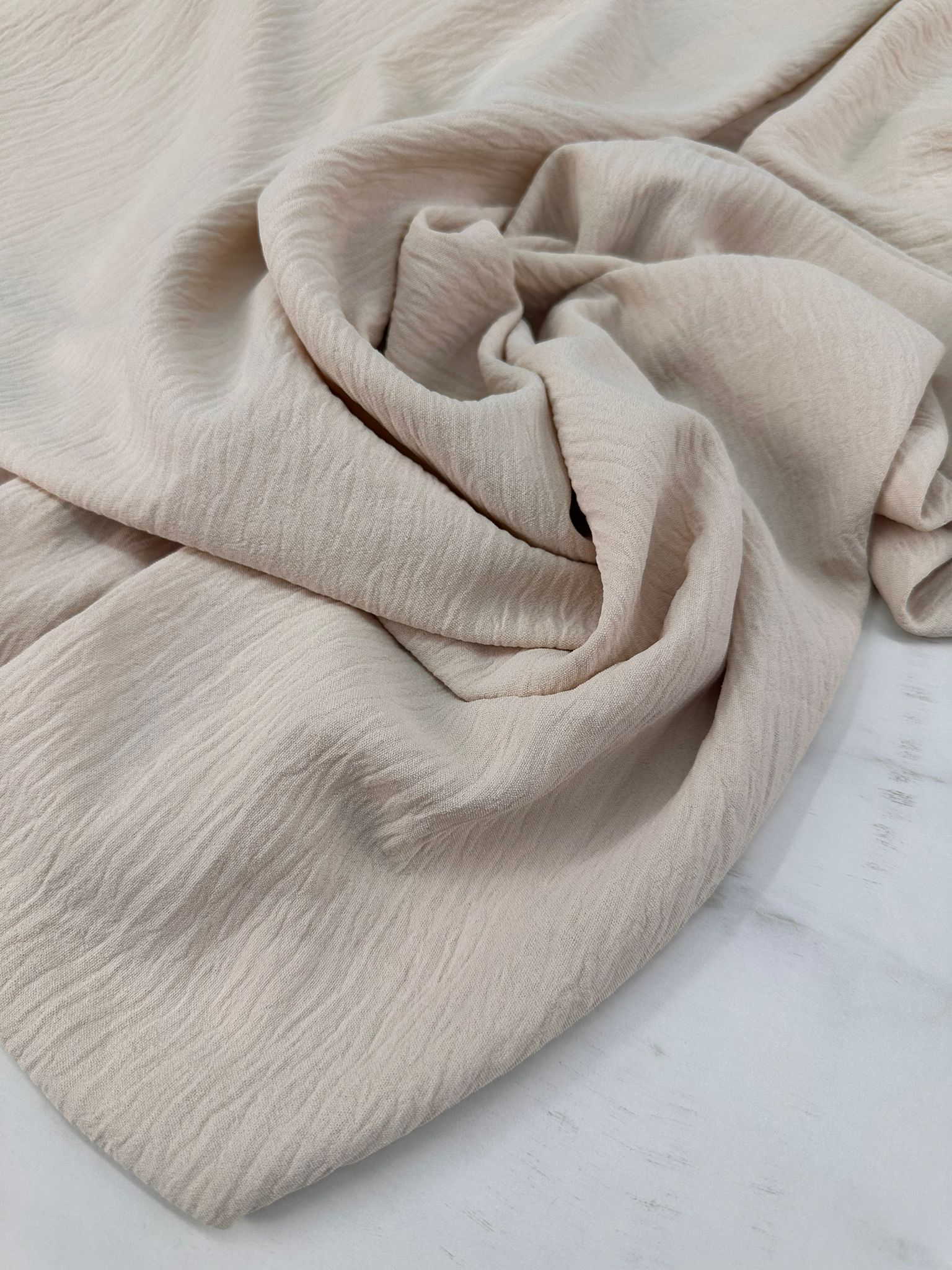 Krem Renk Ayrobin Krep Elbise Etek Gömlek Pantolon