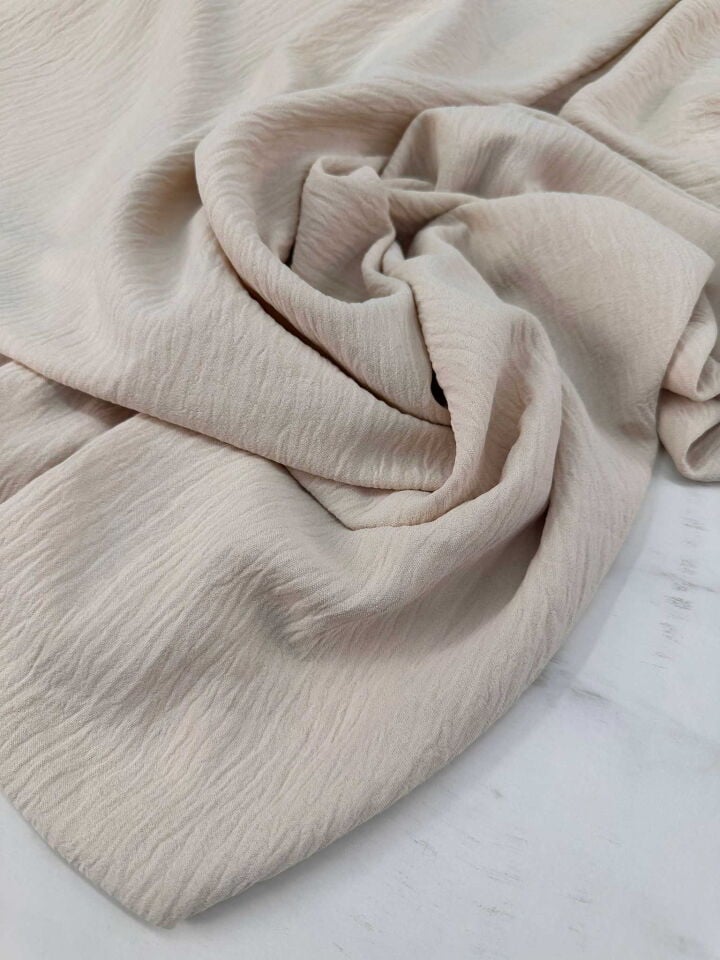 Krem Renk Ayrobin Krep Elbise Etek Gömlek Pantolon