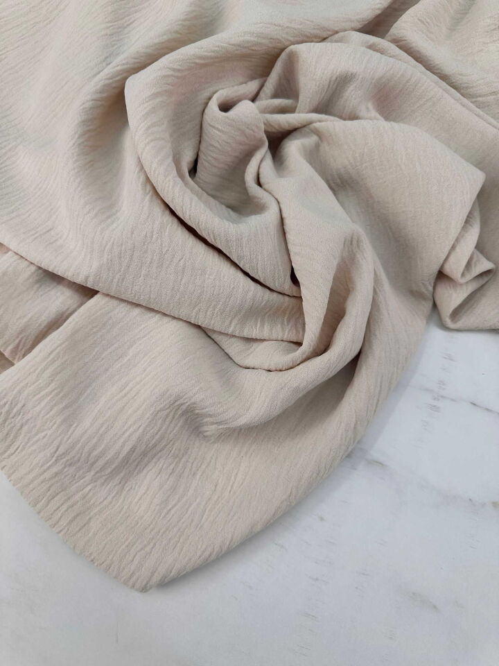 Krem Renk Ayrobin Krep Elbise Etek Gömlek Pantolon