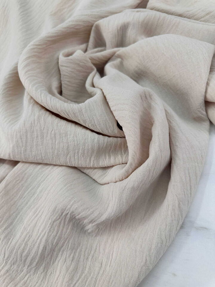 Krem Renk Ayrobin Krep Elbise Etek Gömlek Pantolon