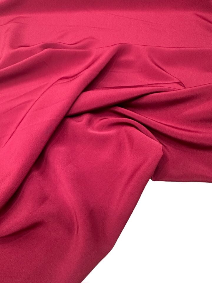 Bordo Renk Elbiselik Pantolonluk Gömleklik Krep Kumaş