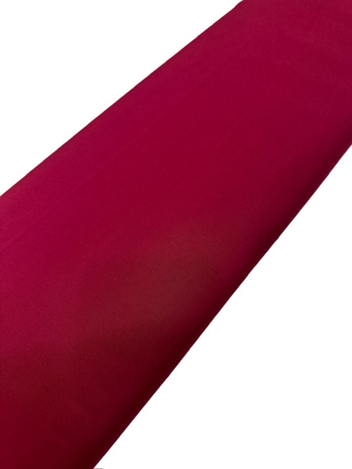 Bordo Renk Elbiselik Pantolonluk Gömleklik Krep Kumaş