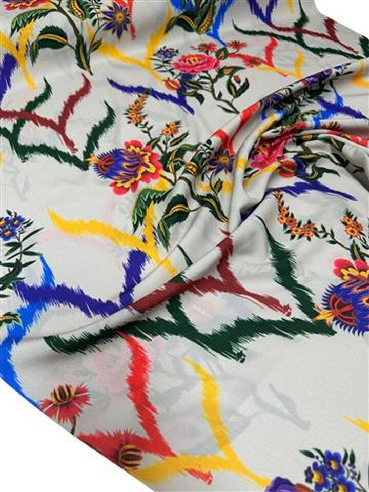 narda Desen Elbiselik Gömleklik Krep Kumaş