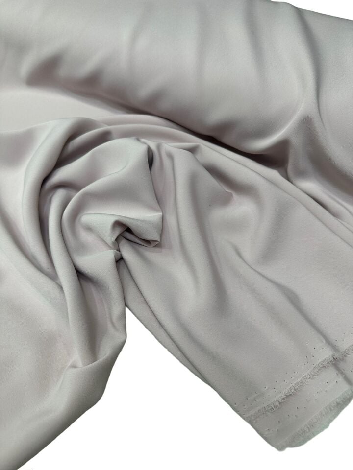 Gri Renk Elbiselik Pantolonlık Gömleklik Krep Kumaş