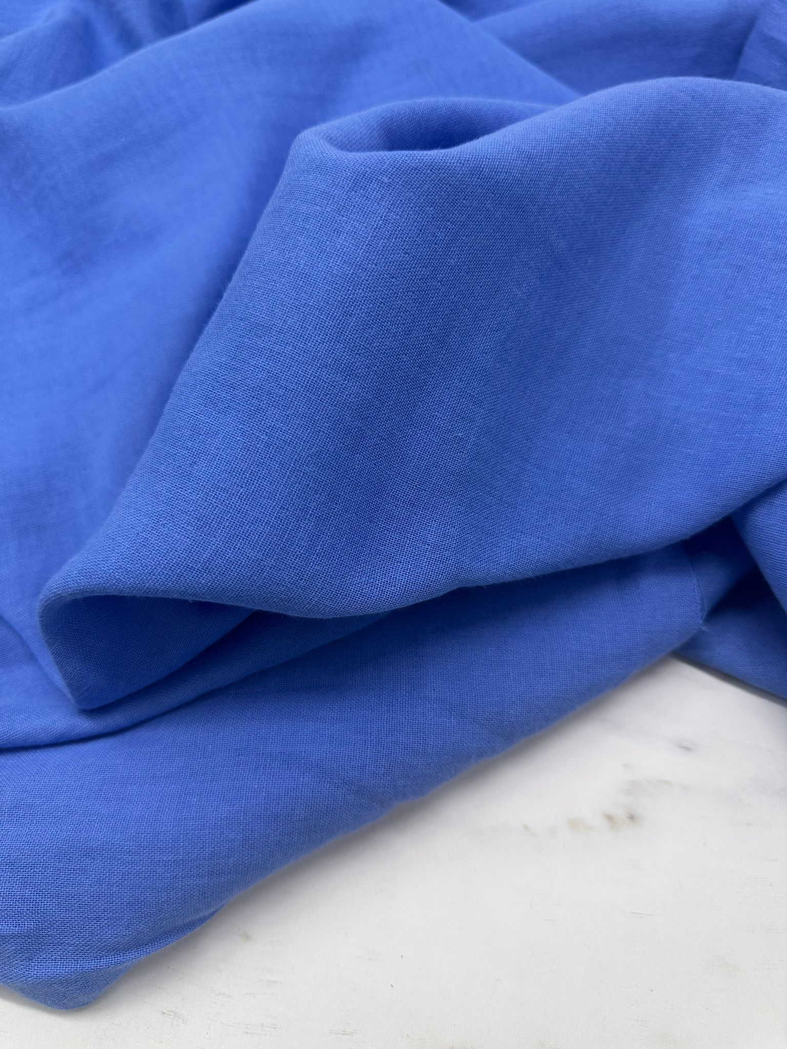 Mavi Çift Kat Müslüm Kumaş Elbise Pantolon Tunik