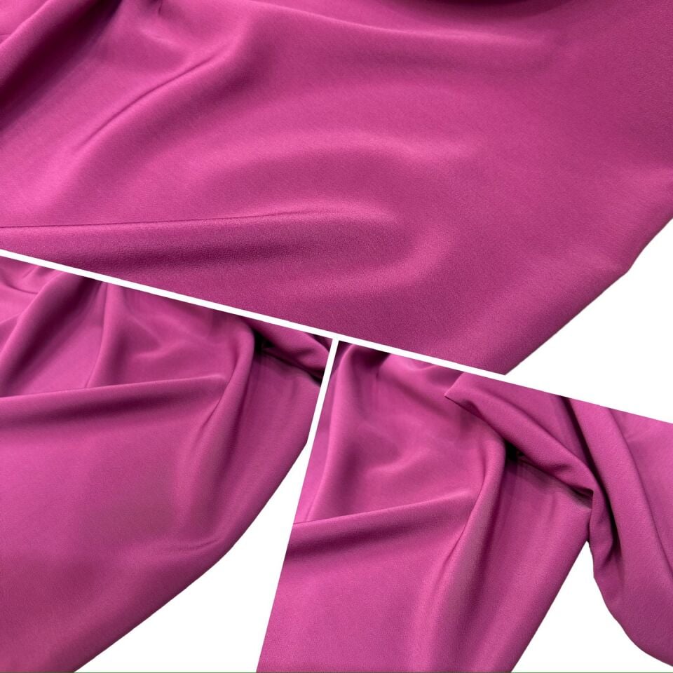 Acık Vişne Rengi Elbiselik Pantolonluk Gömleklik Krep Kumaş