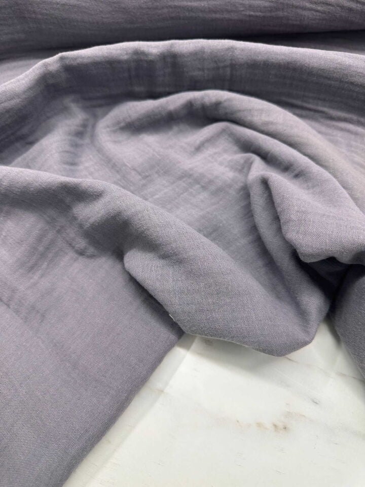 Füme Renk Çift Kat Müslüm Elbise Etek Pantolon Tunik