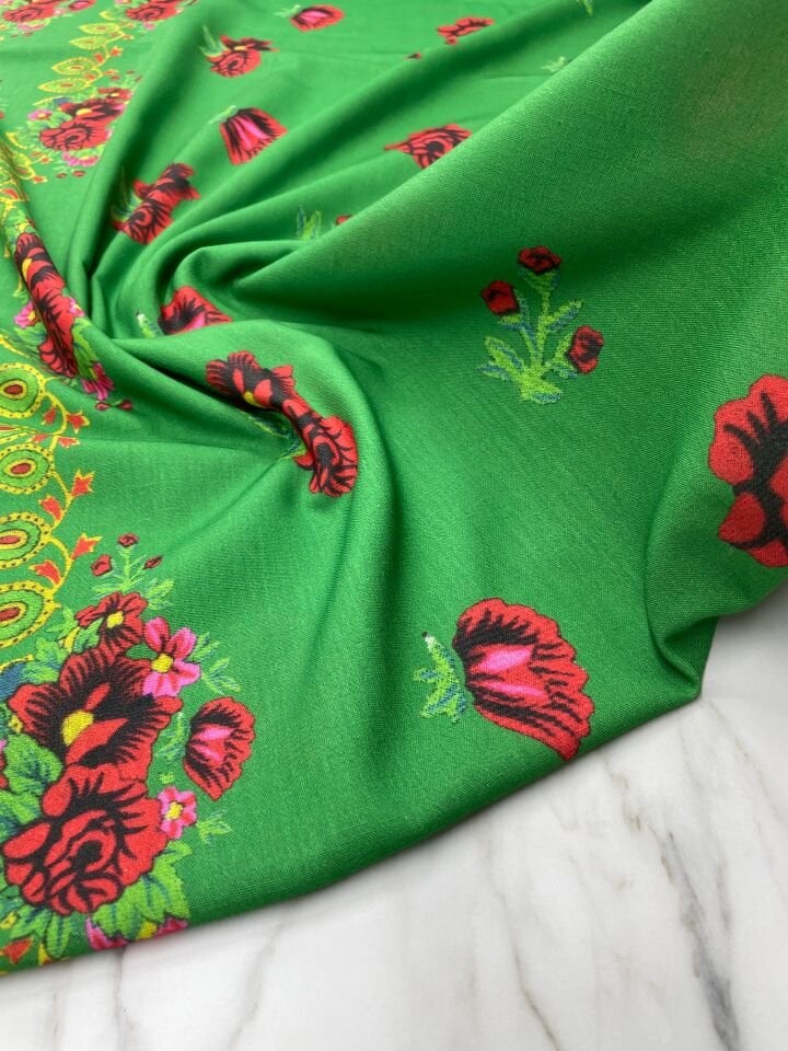 Türkmen Desen Elbiselik Ceketlik Keten Kumaş