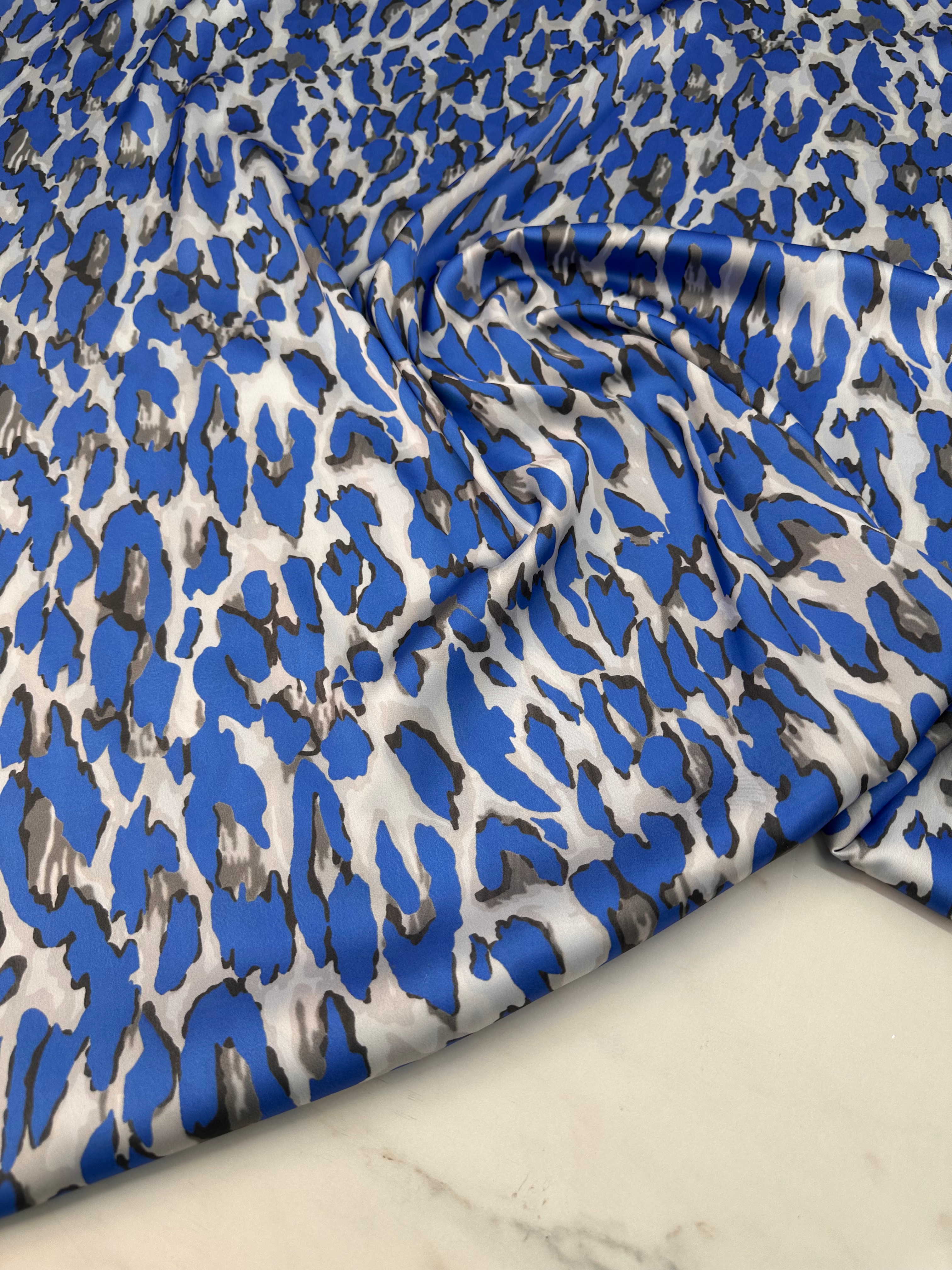 Desenli İpek Saten Kumaş Elbise Etek Gömlek Şalvar