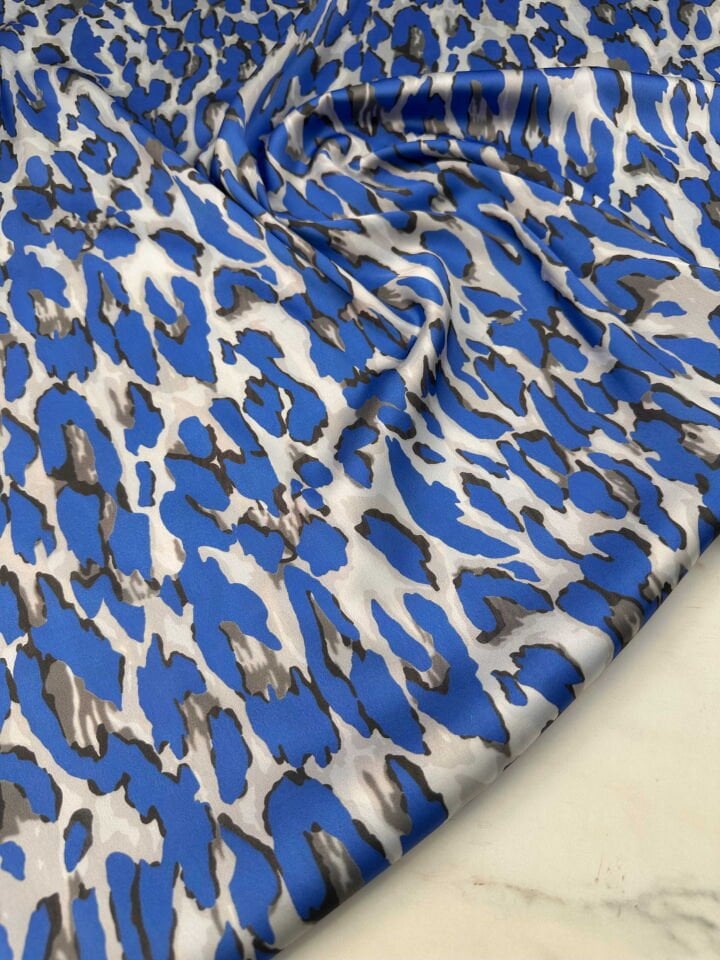 Desenli İpek Saten Kumaş Elbise Etek Gömlek Şalvar