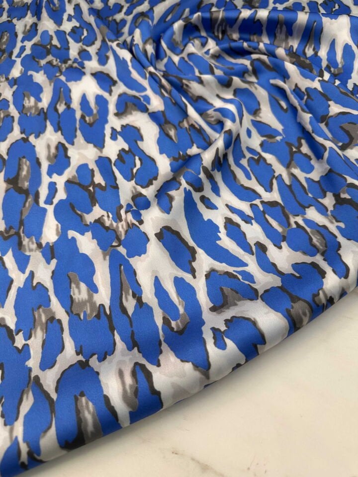 Desenli İpek Saten Kumaş Elbise Etek Gömlek Şalvar