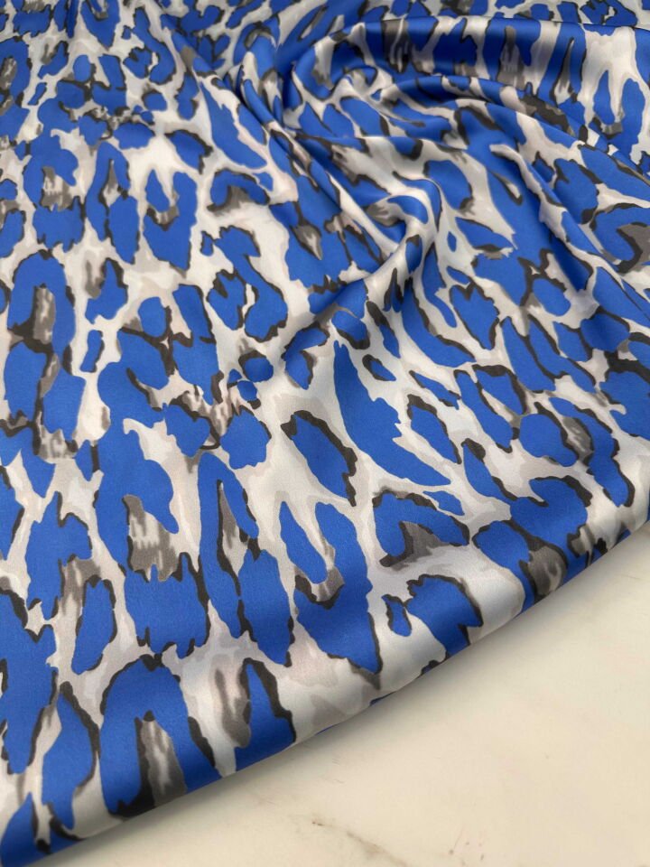 Desenli İpek Saten Kumaş Elbise Etek Gömlek Şalvar