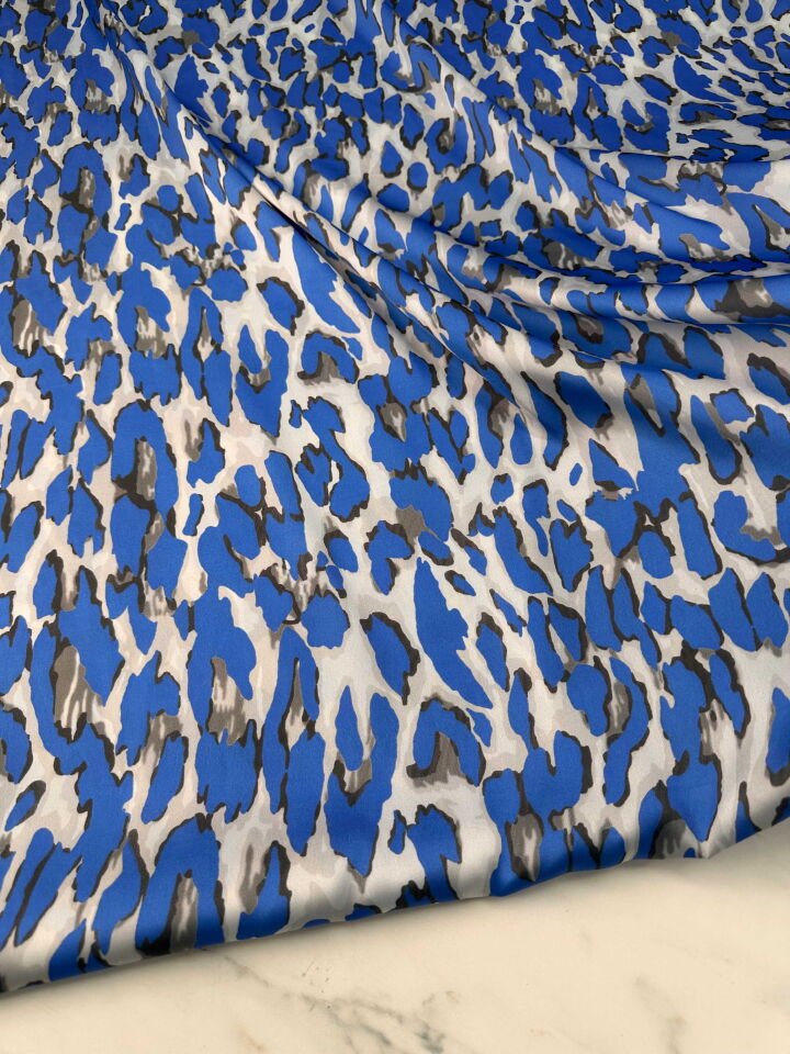 Desenli İpek Saten Kumaş Elbise Etek Gömlek Şalvar