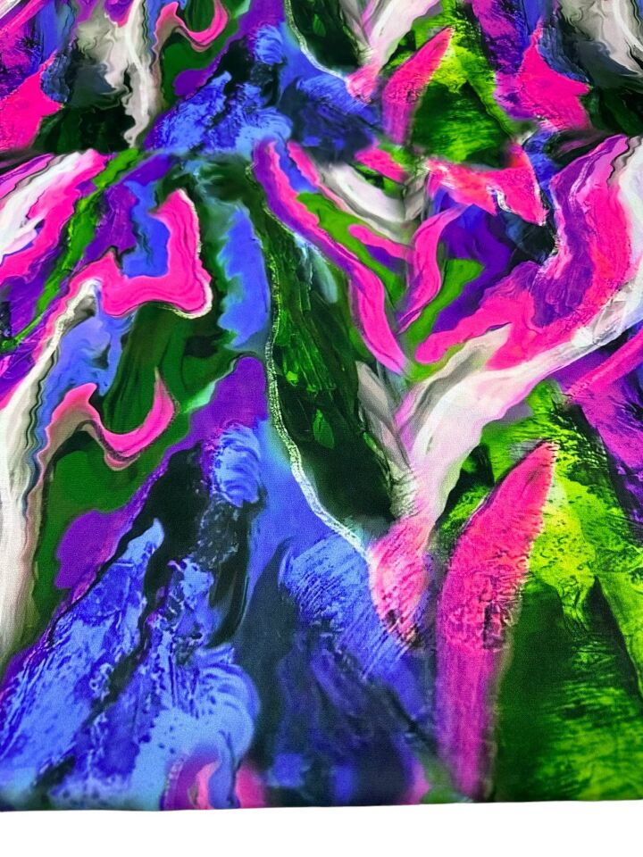 Hipnosis Desen Elbiselik Gömleklik Krep Kumaş