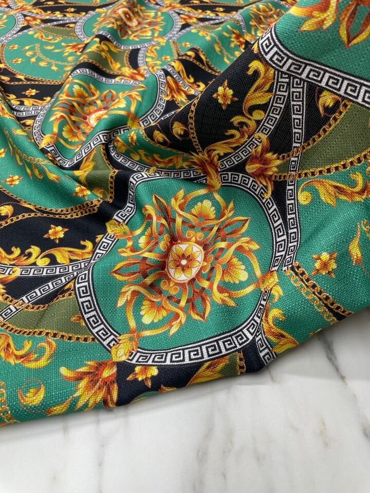 Miami Desen Elbiselik Ceketlik Keten Kumaş