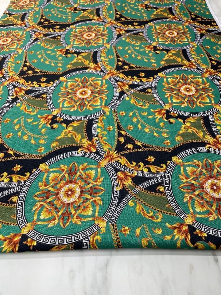 Miami Desen Elbiselik Ceketlik Keten Kumaş