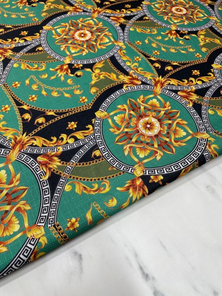 Miami Desen Elbiselik Ceketlik Keten Kumaş