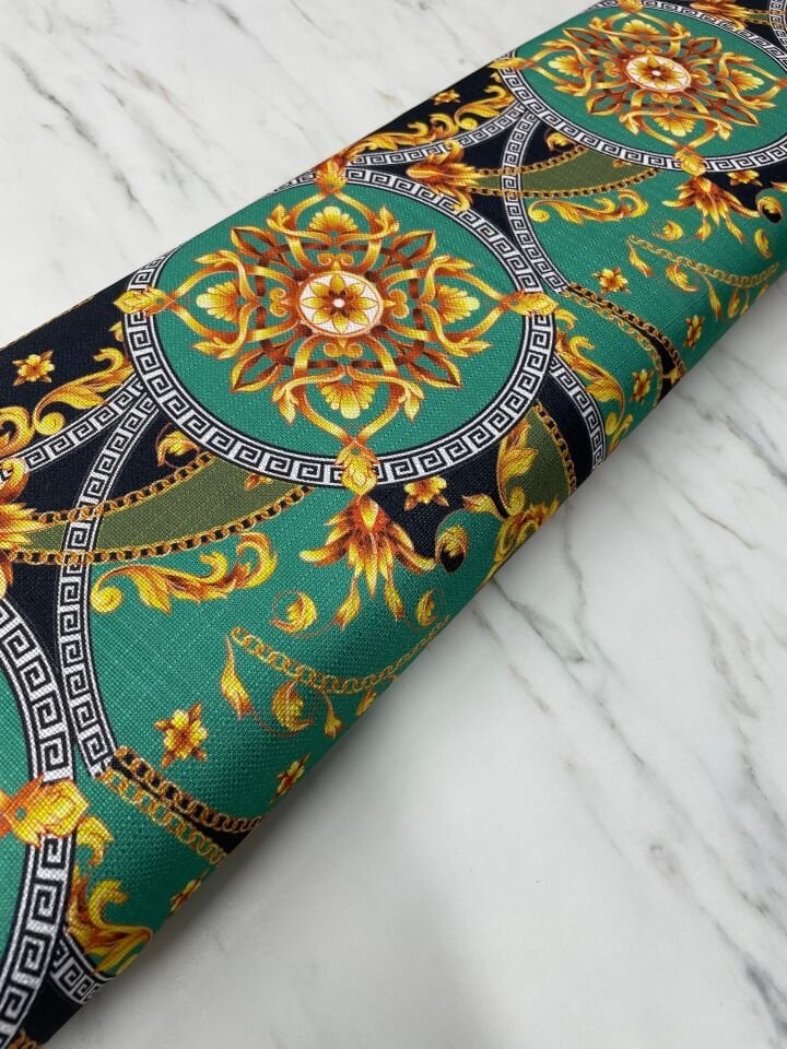 Miami Desen Elbiselik Ceketlik Keten Kumaş