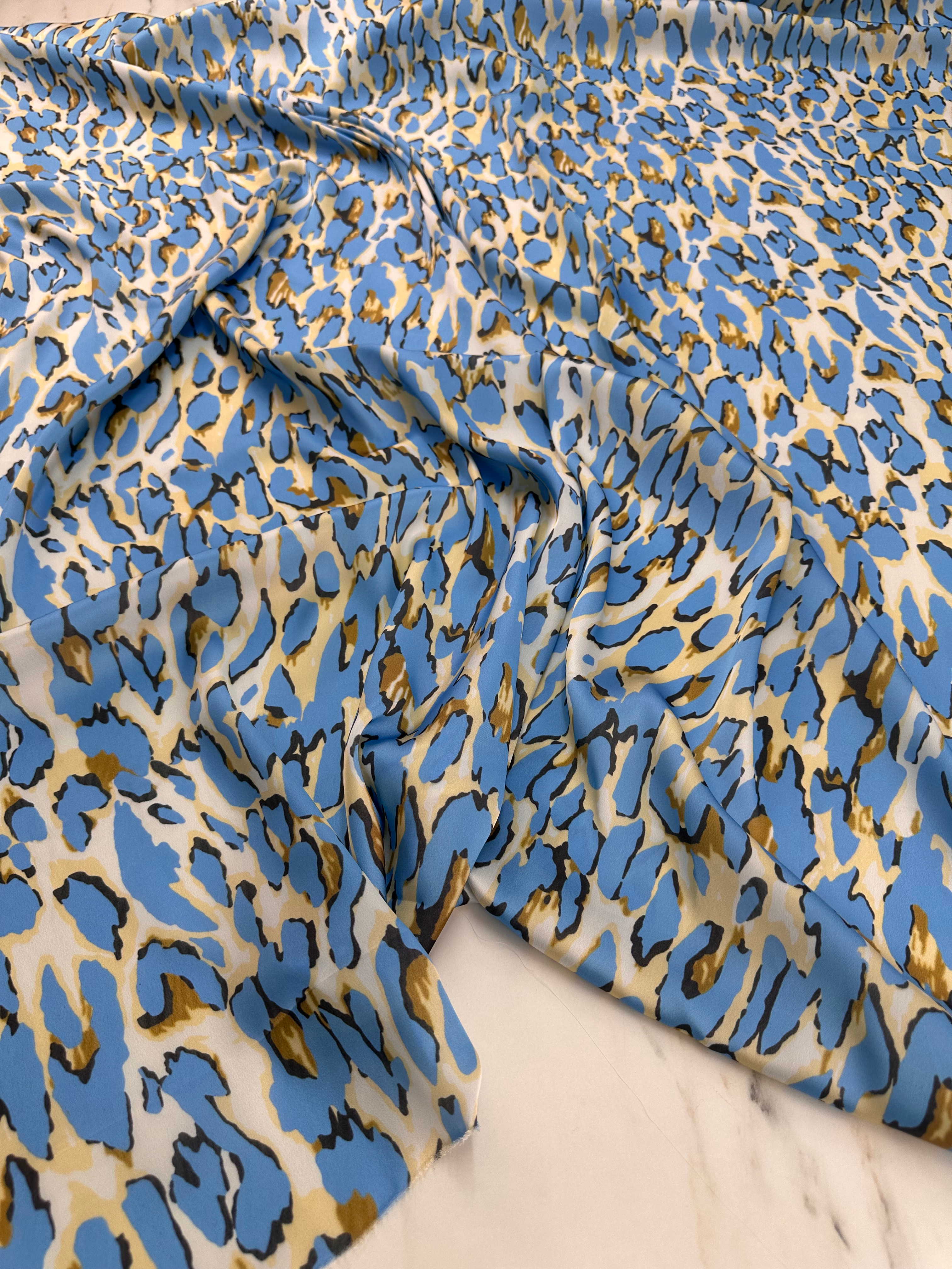 Desenli İpek Saten Kumaş Elbise Etek Gömlek Şalvar