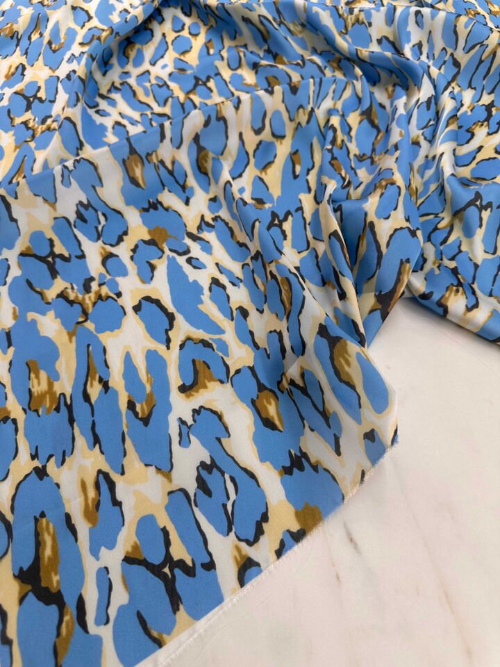 Desenli İpek Saten Kumaş Elbise Etek Gömlek Şalvar