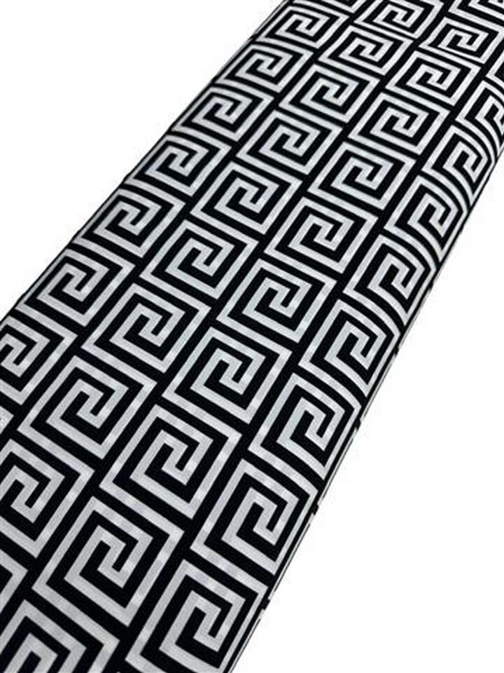 Yunan Motifleri Desen Elbiselik Gömleklik Krep Kumaş